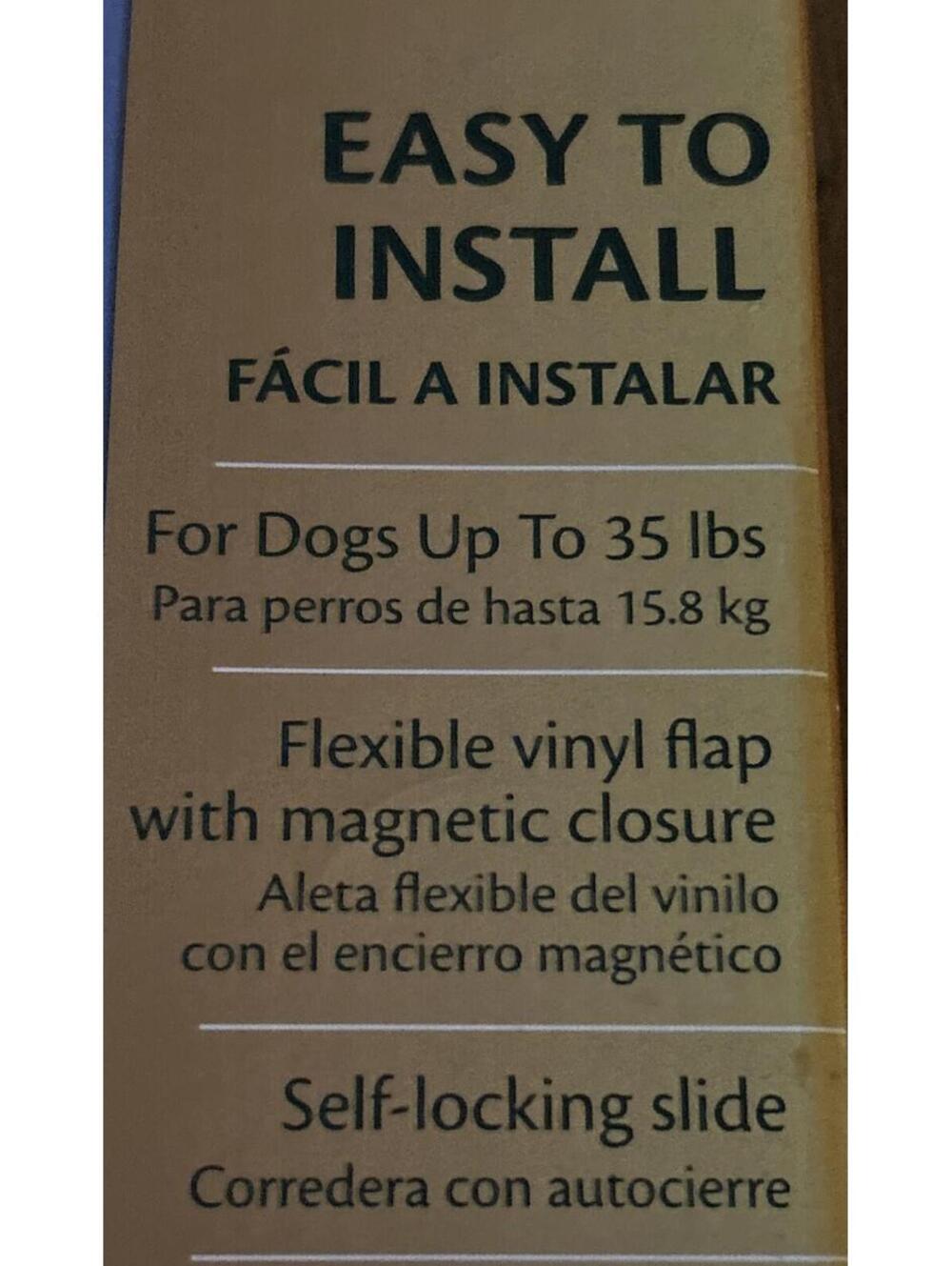 Ideal Pet Products Plastic Doggie Door Medium Flap Size 7" x 11 1/4" NEW Dog Cat - Picture 7 of 7